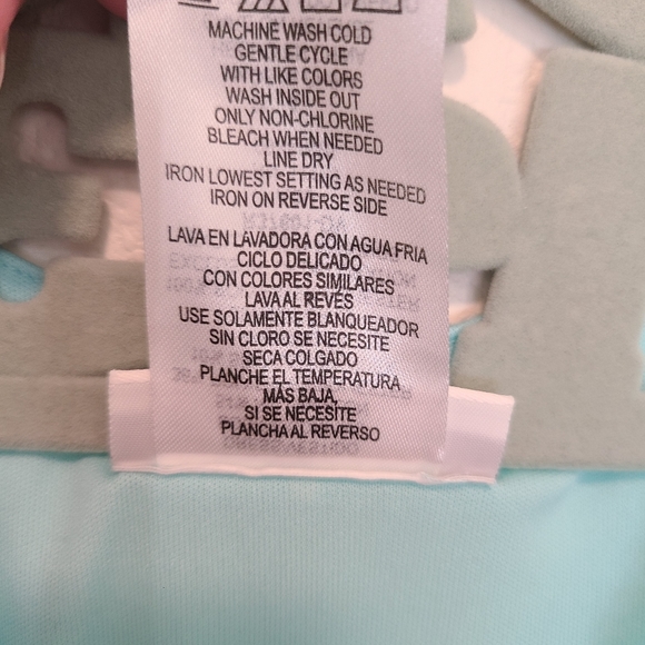 Bonnie Jean Lace Bodice cream & aqua blue-green, size 4 - Picture 10 of 11